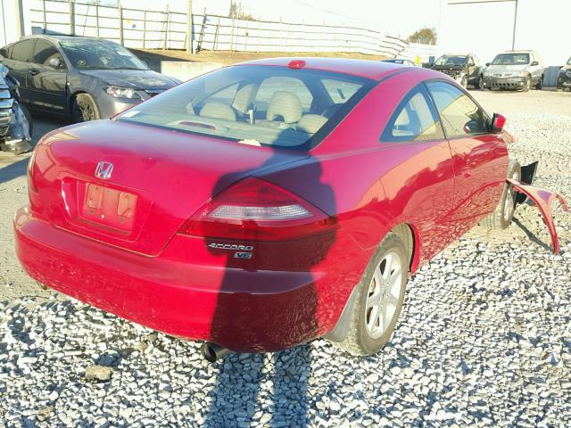 1HGCM82664A013841 - 2004 HONDA ACCORD EX RED photo 4