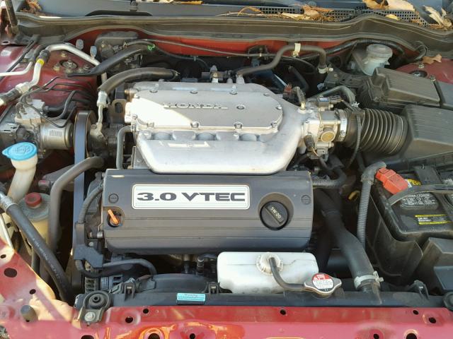 1HGCM82664A013841 - 2004 HONDA ACCORD EX RED photo 7