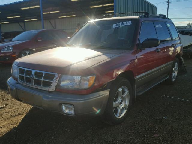 JF1SF6555XH748758 - 1999 SUBARU FORESTER S RED photo 2