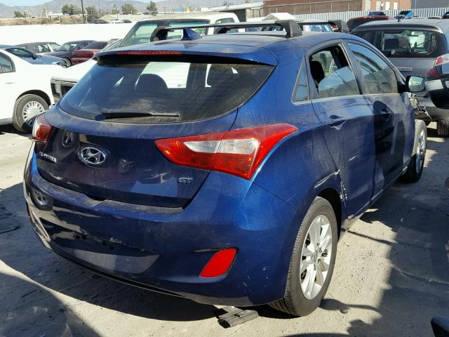 KMHD35LE1DU102897 - 2013 HYUNDAI ELANTRA GT BLUE photo 4