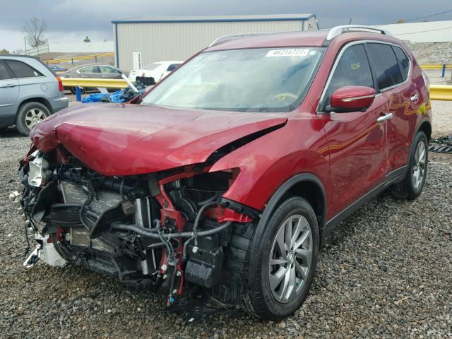 5N1AT2MT8EC799295 - 2014 NISSAN ROGUE S RED photo 2