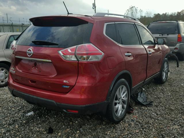 5N1AT2MT8EC799295 - 2014 NISSAN ROGUE S RED photo 4