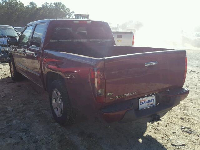 1GCCS13E098119833 - 2009 CHEVROLET COLORADO BURGUNDY photo 3