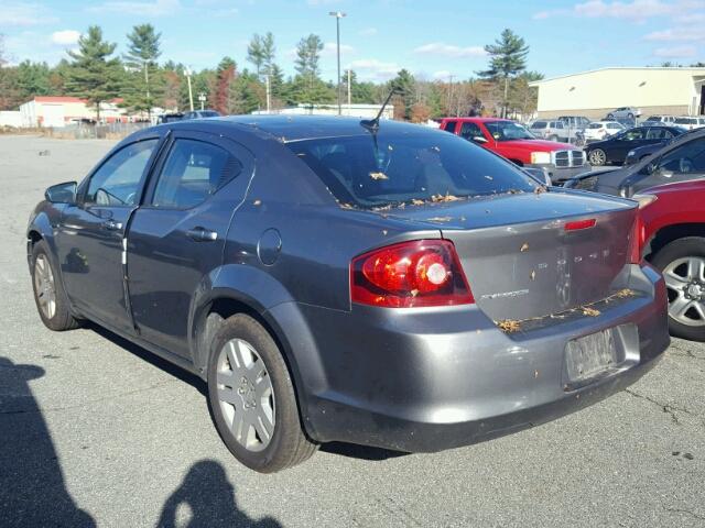 1C3CDZAB0CN294470 - 2012 DODGE AVENGER SE GRAY photo 3