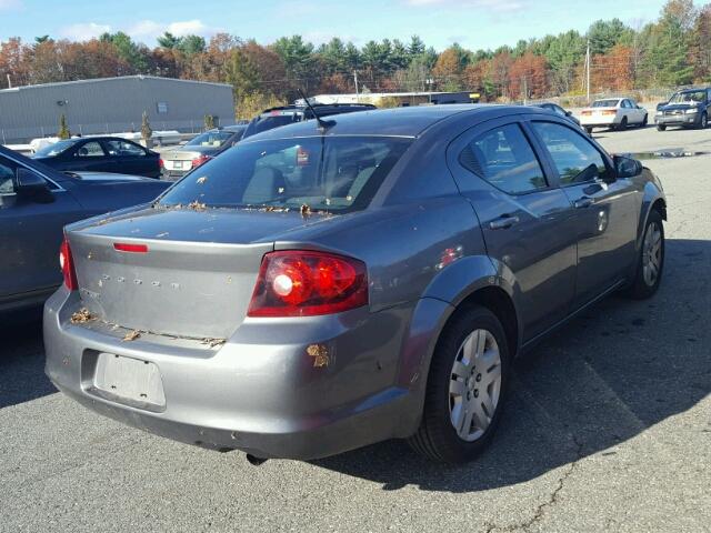 1C3CDZAB0CN294470 - 2012 DODGE AVENGER SE GRAY photo 4