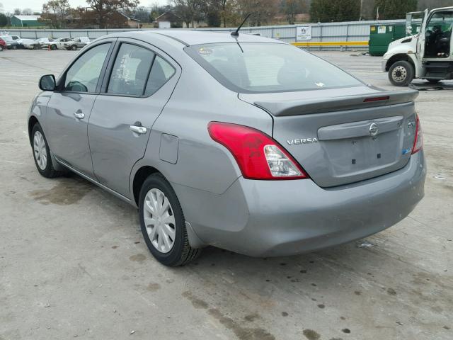 3N1CN7AP9EL817029 - 2014 NISSAN VERSA S GRAY photo 3