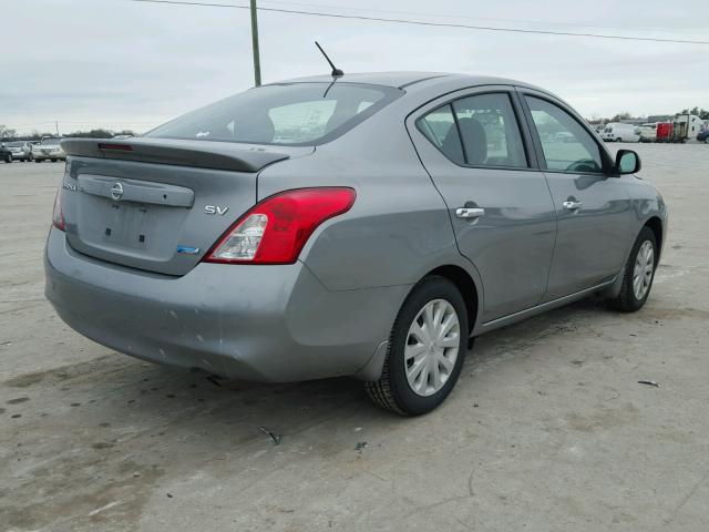 3N1CN7AP9EL817029 - 2014 NISSAN VERSA S GRAY photo 4