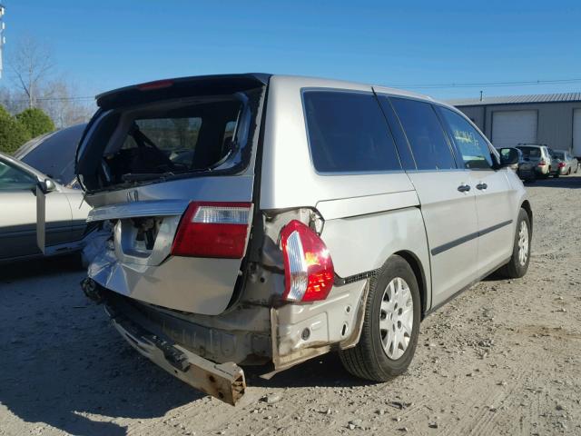 5FNRL38216B054889 - 2006 HONDA ODYSSEY LX SILVER photo 4