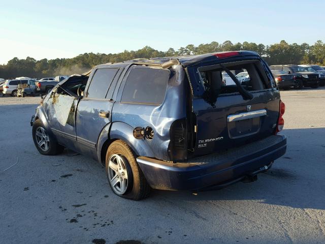 1D4HB48D94F104309 - 2004 DODGE DURANGO SL BLUE photo 3