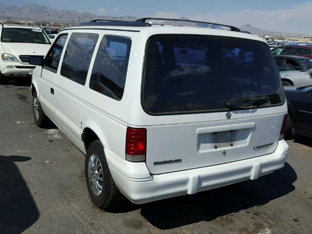 2P4GH4533SR131932 - 1995 PLYMOUTH VOYAGER SE WHITE photo 3