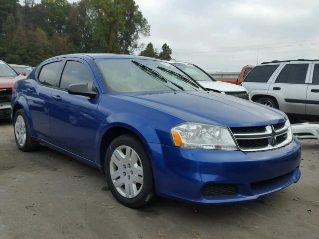 1C3CDZAB1CN177304 - 2012 DODGE AVENGER SE BLUE photo 1