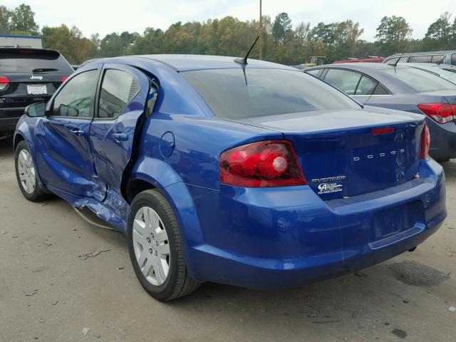 1C3CDZAB1CN177304 - 2012 DODGE AVENGER SE BLUE photo 4