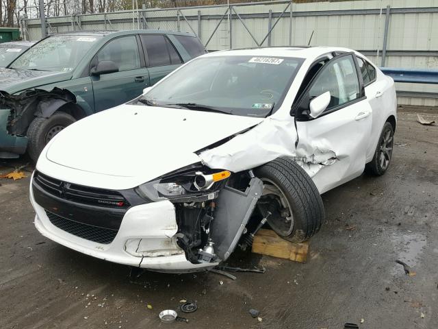 1C3CDFBB8ED909644 - 2014 DODGE DART SXT WHITE photo 2