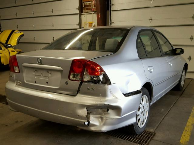 2HGES156X5H588738 - 2005 HONDA CIVIC LX SILVER photo 4