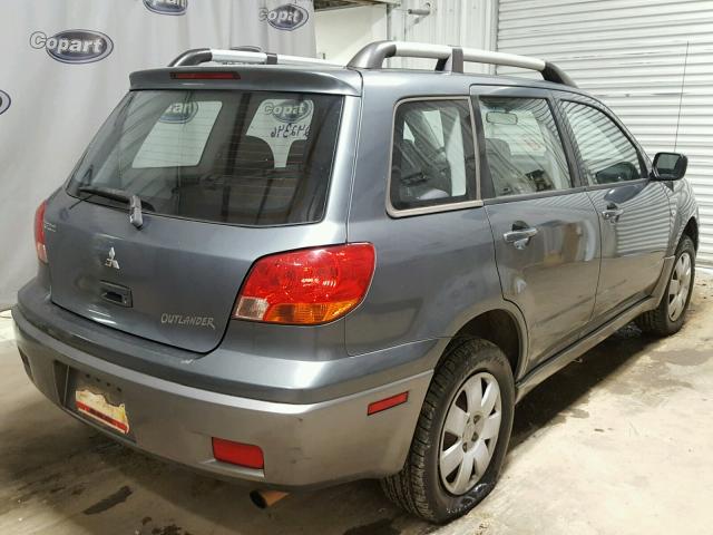 JA4LX31F34U000337 - 2004 MITSUBISHI OUTLANDER GRAY photo 4