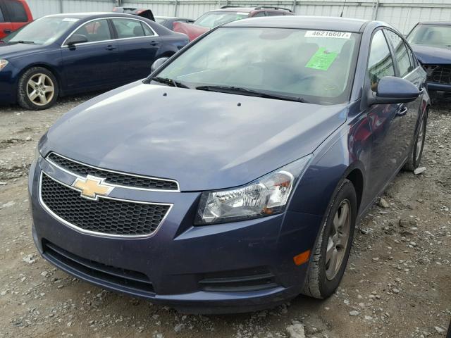 1G1PC5SB6E7291032 - 2014 CHEVROLET CRUZE LT BLUE photo 2