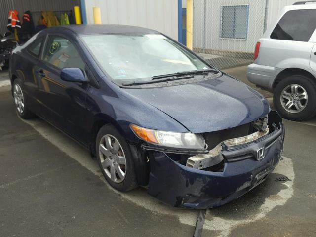 2HGFG12657H574954 - 2007 HONDA CIVIC LX BLUE photo 1