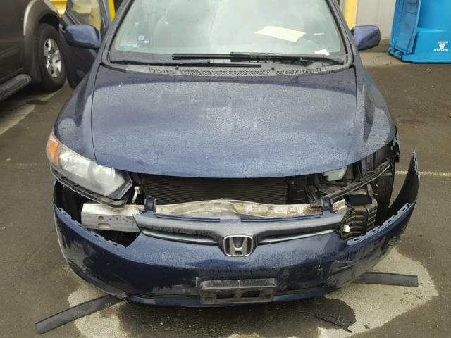 2HGFG12657H574954 - 2007 HONDA CIVIC LX BLUE photo 9