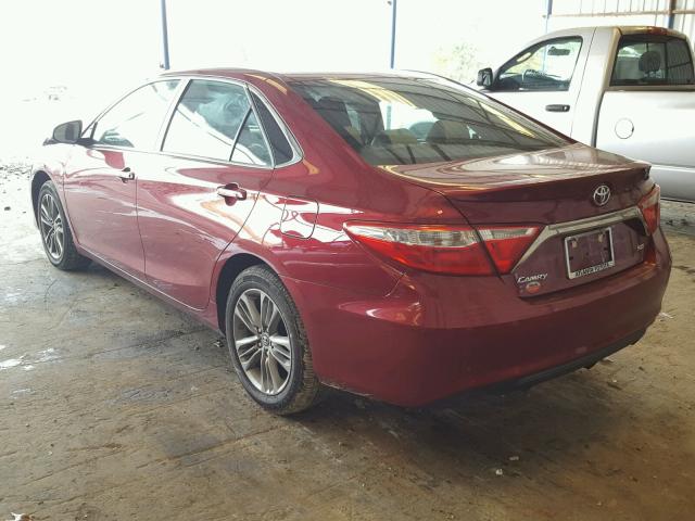 4T1BF1FKXHU736191 - 2017 TOYOTA CAMRY LE RED photo 3