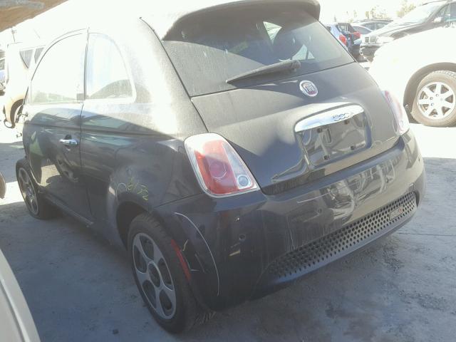 3C3CFFGE6FT732875 - 2015 FIAT 500 ELECTR BLACK photo 3