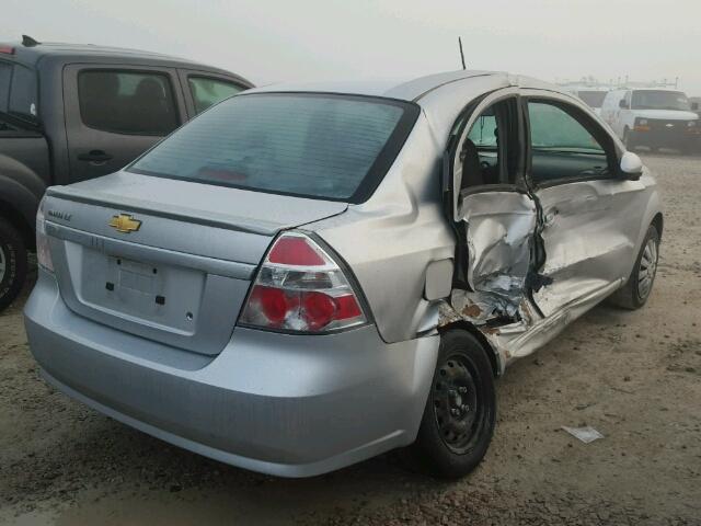 KL1TD5DE0BB240054 - 2011 CHEVROLET AVEO LS SILVER photo 4