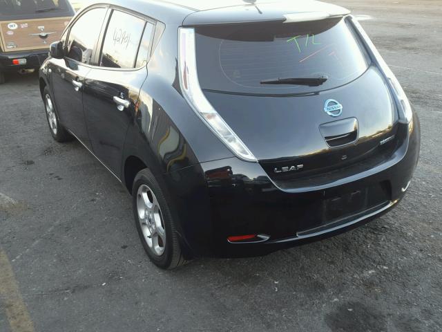 JN1AZ0CP6CT025395 - 2012 NISSAN LEAF SV BLACK photo 3