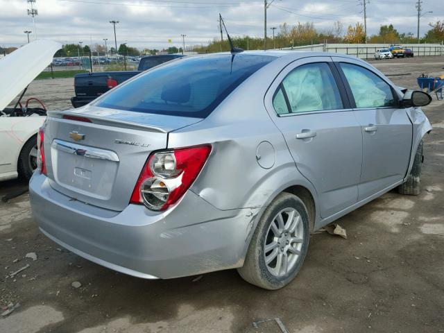 1G1JC5SH9E4114910 - 2014 CHEVROLET SONIC LT SILVER photo 4