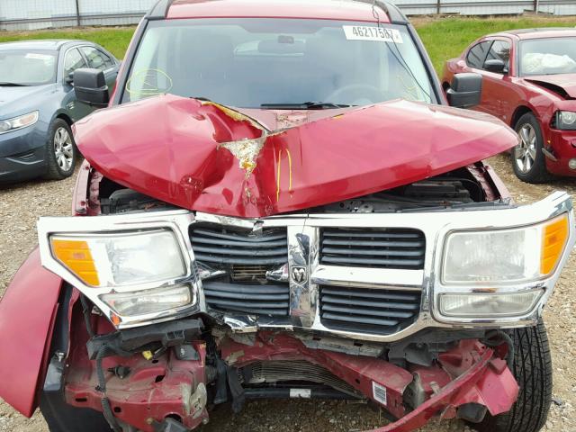 1D8GT28K38W230245 - 2008 DODGE NITRO SXT RED photo 7