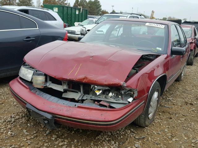 2G1WL54T2M9207223 - 1991 CHEVROLET LUMINA MAROON photo 2