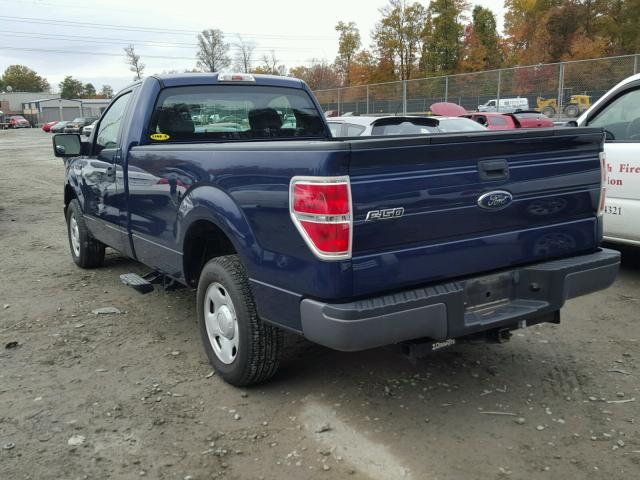 1FTRF12W89KB33717 - 2009 FORD F150 BLUE photo 3