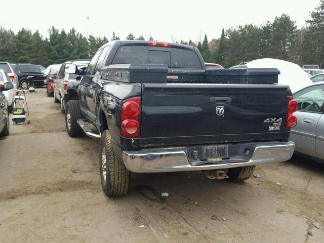 1D7KS28D77J527646 - 2007 DODGE RAM 2500 S BLACK photo 3