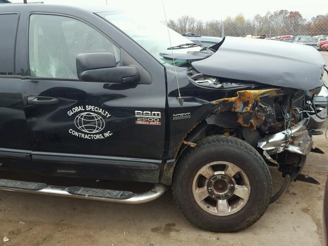 1D7KS28D77J527646 - 2007 DODGE RAM 2500 S BLACK photo 9