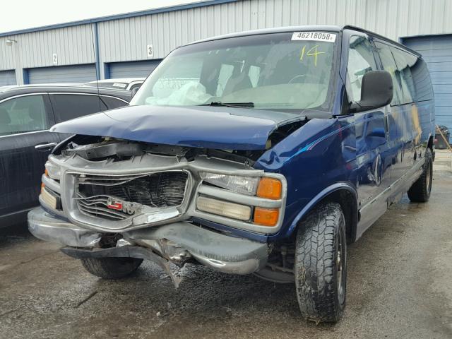 1GJHG39R111157316 - 2001 GMC SAVANA G35 BLUE photo 2