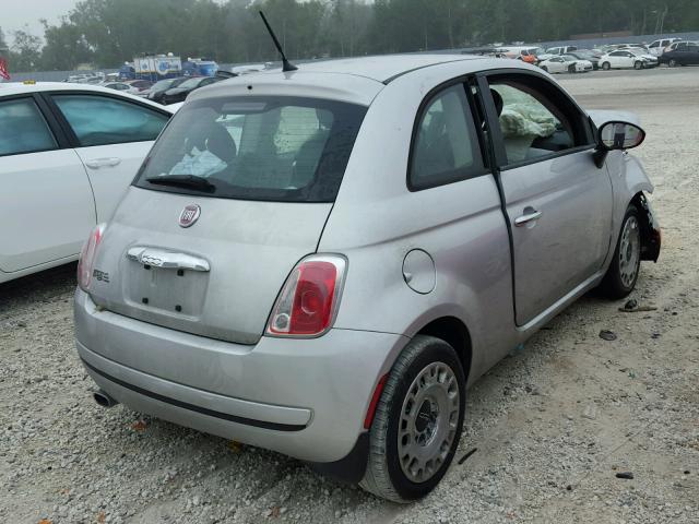 3C3CFFAR4CT383657 - 2012 FIAT 500 POP SILVER photo 4