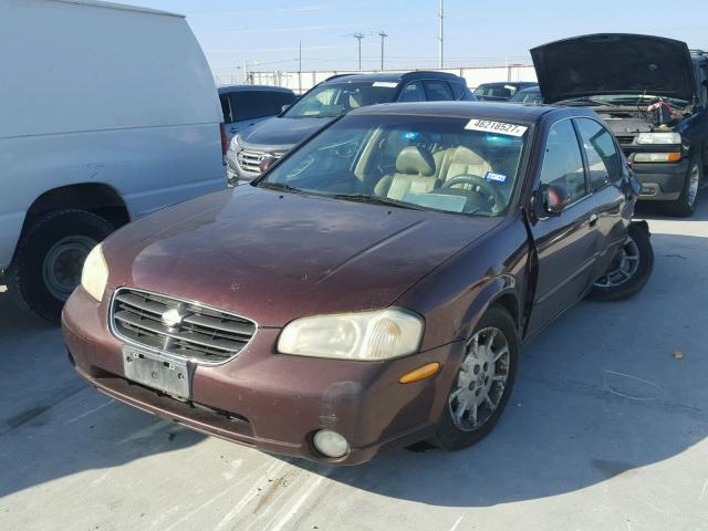 JN1CA31A6YT003534 - 2000 NISSAN MAXIMA BURGUNDY photo 2