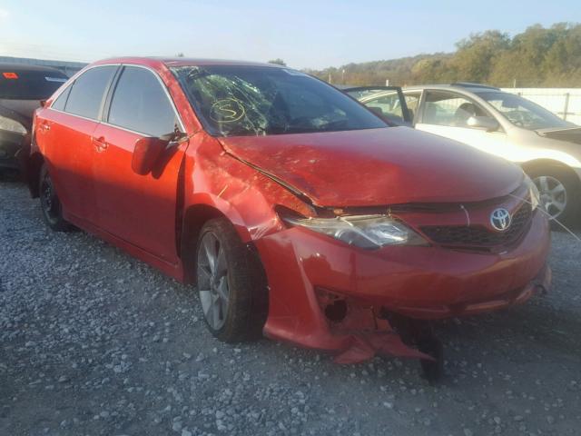 4T1BK1FK5CU522861 - 2012 TOYOTA CAMRY SE RED photo 1