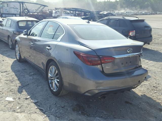 JN1EV7AR6JM443991 - 2018 INFINITI Q50 LUXE GRAY photo 3