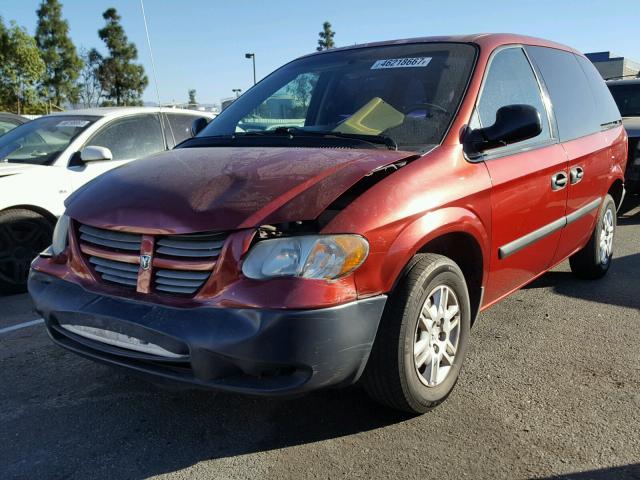 1D4GP25B46B564363 - 2006 DODGE CARAVAN SE RED photo 2