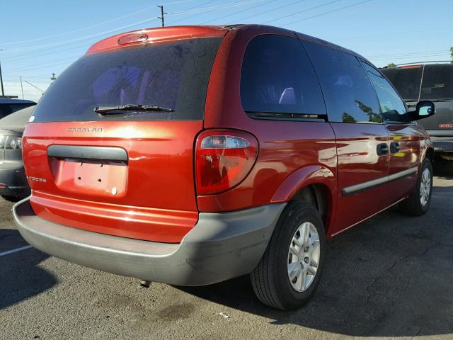 1D4GP25B46B564363 - 2006 DODGE CARAVAN SE RED photo 4