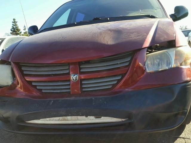 1D4GP25B46B564363 - 2006 DODGE CARAVAN SE RED photo 9