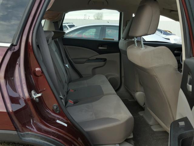 5J6RM4H35EL030029 - 2014 HONDA CR-V LX BURGUNDY photo 6