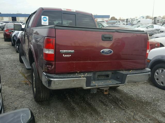 1FTPW14504KB46997 - 2004 FORD F150 SUPER BURGUNDY photo 3