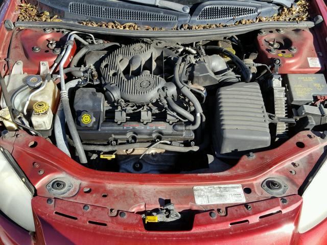 1C3EL55U41N637925 - 2001 CHRYSLER SEBRING LX BURGUNDY photo 7