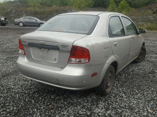 KL1TD52654B149506 - 2004 CHEVROLET AVEO SILVER photo 4