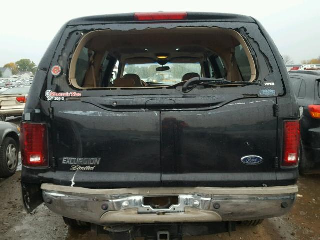 1FMNU43S01EA08551 - 2001 FORD EXCURSION BLACK photo 9