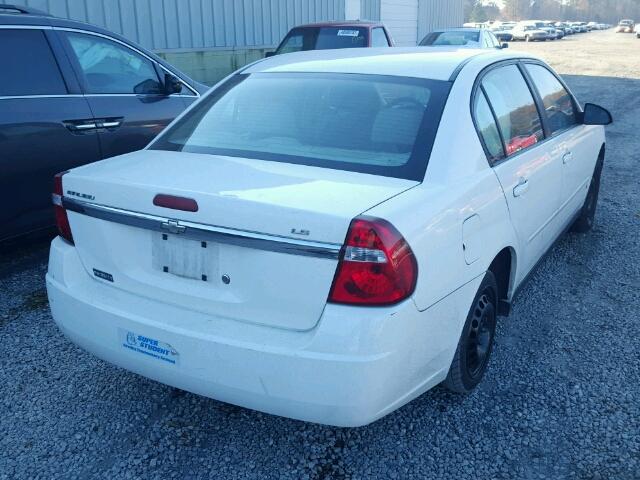 1G1ZS51F46F105317 - 2006 CHEVROLET MALIBU LS WHITE photo 4