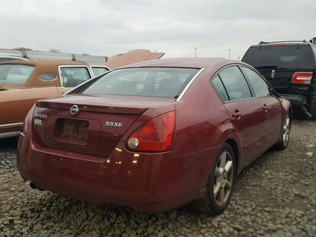 1N4BA41E65C858897 - 2005 NISSAN MAXIMA SE RED photo 4