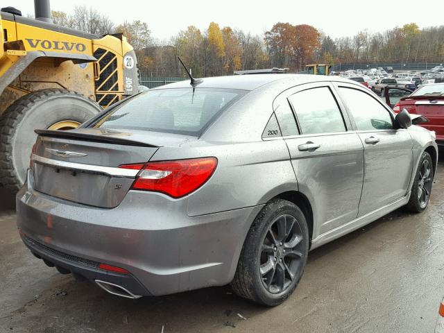 1C3CCBCG6DN719629 - 2013 CHRYSLER 200 LIMITE GRAY photo 4