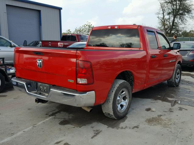 1D7RB1GP4BS663708 - 2011 DODGE RAM 1500 RED photo 4