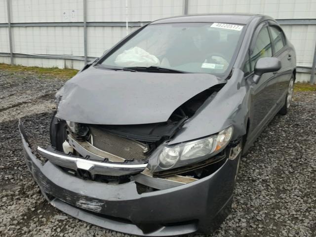 2HGFA1F58BH309098 - 2011 HONDA CIVIC LX GRAY photo 2